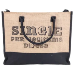 Set Borsa + Pochette di Juta Michy Single Legittima Difesa