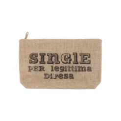 Set Borsa + Pochette di Juta Michy Single Legittima Difesa