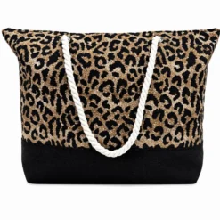 Set Borsa + Pochette in tessuto Leo
