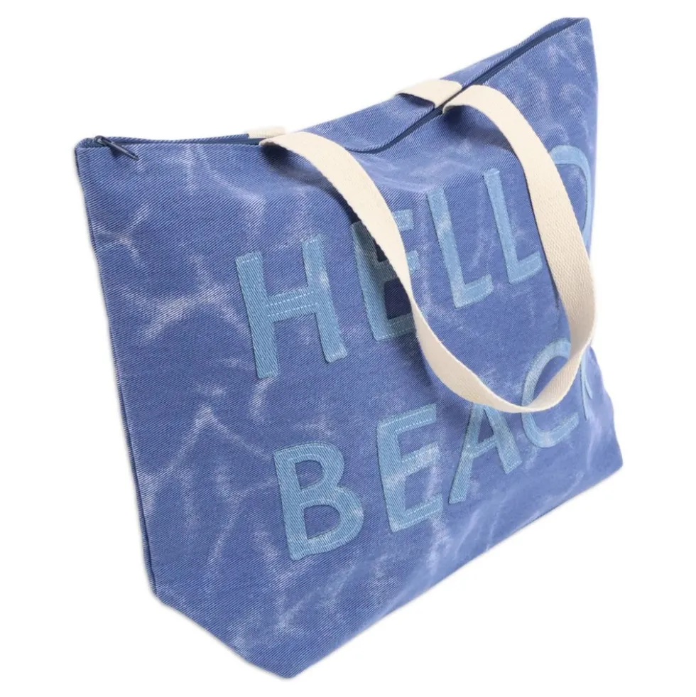 Set Borsa + Pochette in Tessuto Bria Blu