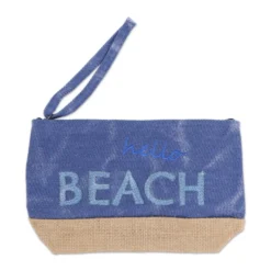 Set Borsa + Pochette in Tessuto Bria Blu