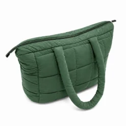 Set Borsa Tote + pochette trapuntata puffer louise Verde