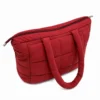 Set Borsa Tote + pochette trapuntata puffer louise Bordeaux