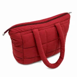 Set Borsa Tote + pochette trapuntata puffer louise Bordeaux