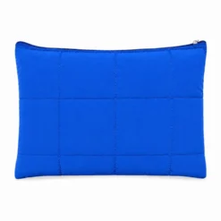 Set Borsa Tote + pochette trapuntata puffer louise blu
