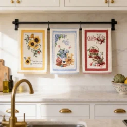 Set 3 Canovacci cucina spugna Farm Daily Girasoli