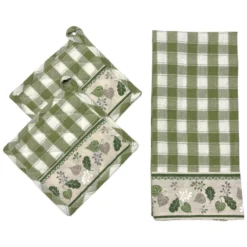 Set Canovaccio + presine Foglie