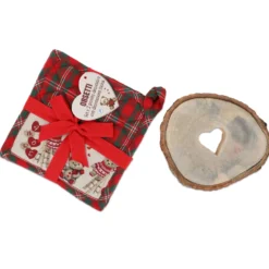 Set Coppia presine Orsetti + decorazione in Legno
