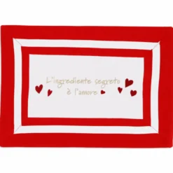 Set Cucina ricamato Ingrediente Segreto Amore