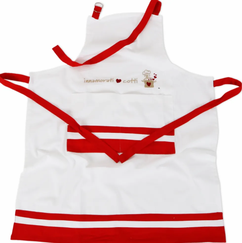 Set Cucina ricamato Innamorati Cotti