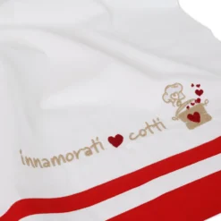 Set Cucina ricamato Innamorati Cotti