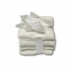 Set 4 lavette Flan fiocco bianco