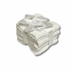 Set 4 lavette Flan fiocco bianco