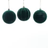 Set 3 Palline Verdi in velluto Floccato DIS. 2
