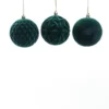 Set 3 Palline Verdi in velluto Floccato DIS. 1
