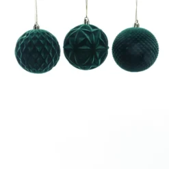 Set 3 Palline Verdi in velluto Floccato DIS. 1