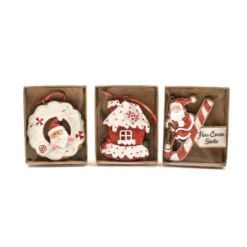 Set 3 Pendenti in Resina Natalizi