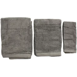 Set 3 pezzi asciugamani 500 gr melodie grigio