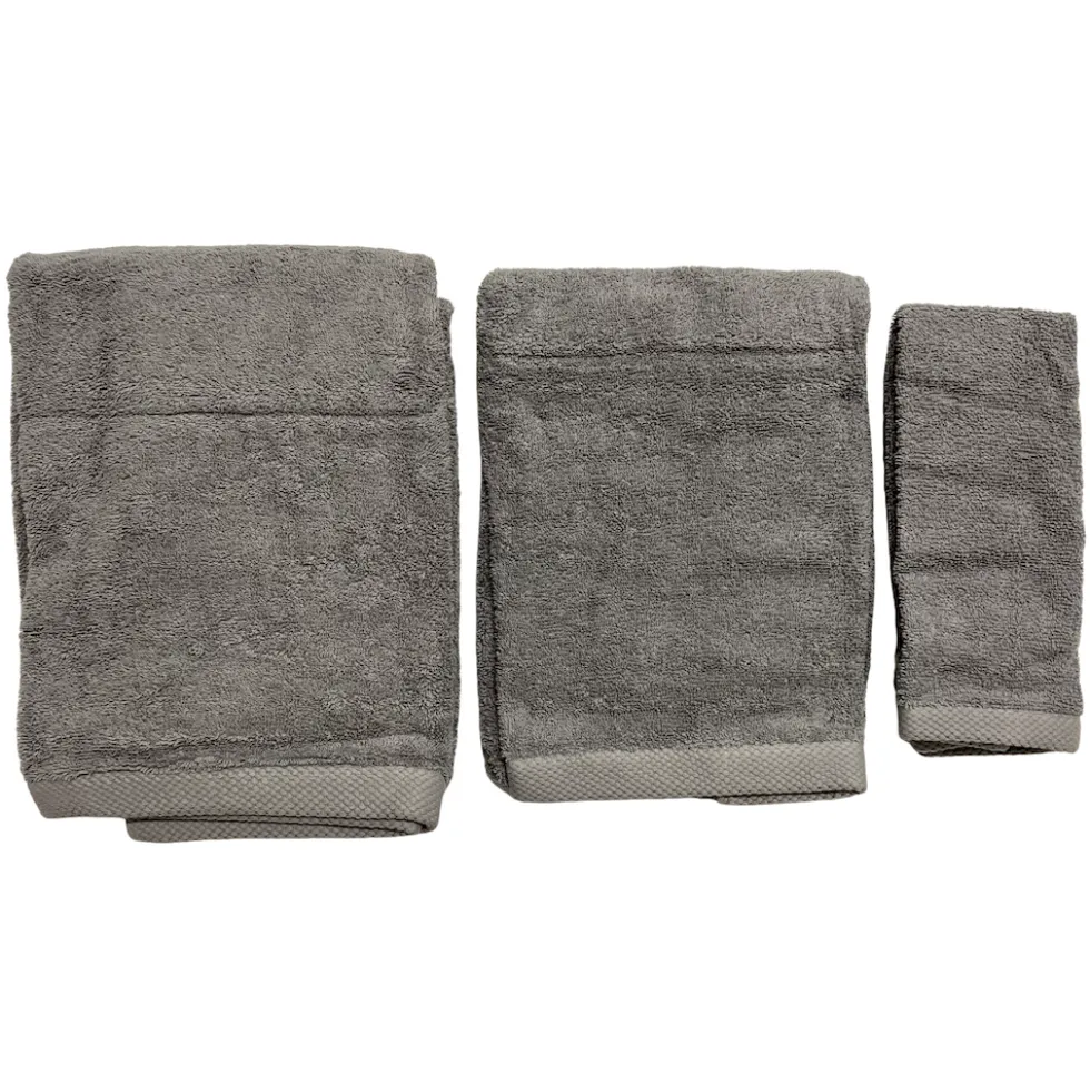 Set 3 pezzi asciugamani 500 gr melodie grigio