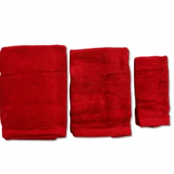Set 3 pezzi asciugamani 500 gr melodie bordeaux