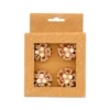 Set 4 portatovaglioli in metallo con Perline dis. 1