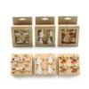 Set 4 portatovaglioli in metallo con Cristalli incastonati Albero Bianco