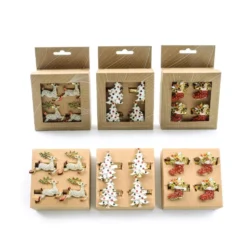 Set 4 portatovaglioli in metallo con Cristalli incastonati Albero Bianco