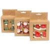 Set 4 portatovaglioli in metallo laccato Babbo Natale
