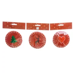 Set 6 Sottobicchieri Rotondi in Pannolenci ricamato Renna