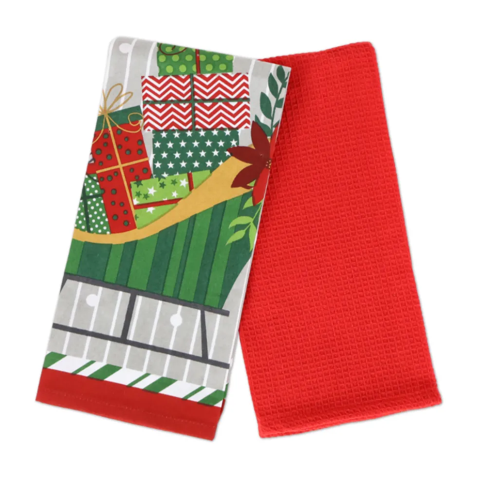 Set 2 Strofinacci Norway Christmas Slitta