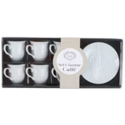 Set 6 Tazzine da Caffè con piattino in Porcellana Palermo