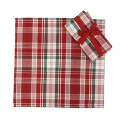 Set 4 tovaglioli Tartan Bianco