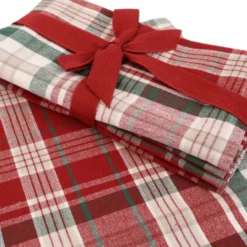 Set 4 tovaglioli Tartan Bianco