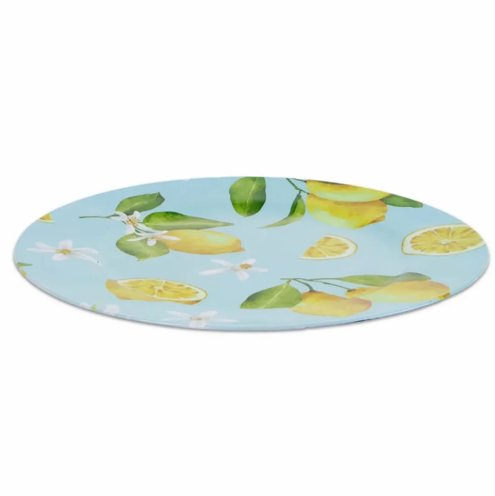 Sottopiatto in PVC Stampato Limoni fondo Azzurro 33 cm
