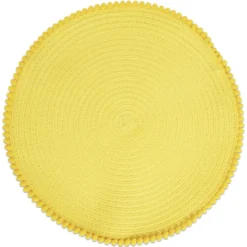 Sottopiatto Intrecciato Giallo 38 cm