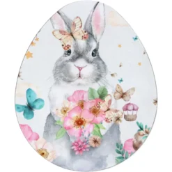 Sottopiatto Pasqua Coniglietto Fiori | Centrotavola Decorativo