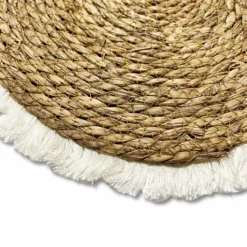 Sottopiatto Rustico Intrecciato in corda con Frange 38 cm