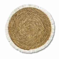 Sottopiatto Rustico Intrecciato in corda con Frange 38 cm