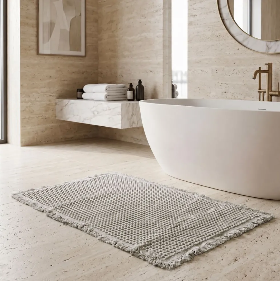 Tappeto antiscivolo Bees nido d'ape Grigio 60x120
