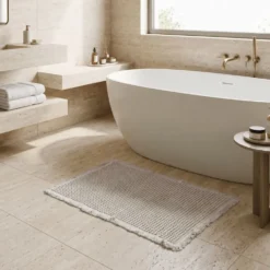 Tappeto antiscivolo Bees nido d'ape Grigio 50x80