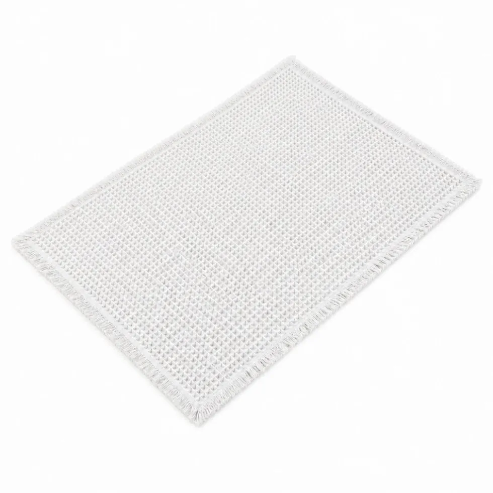 Tappeto antiscivolo Bees nido d'ape Bianco 50x80