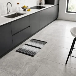 Tappeto antiscivolo Delfi cordura Grigio 50x80