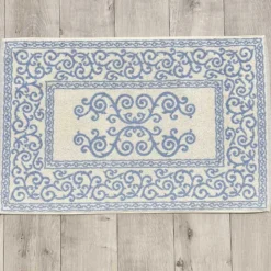 Tappeto barocco doubleface azzurro 60 x 120