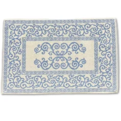 Tappeto barocco doubleface azzurro 60 x 90