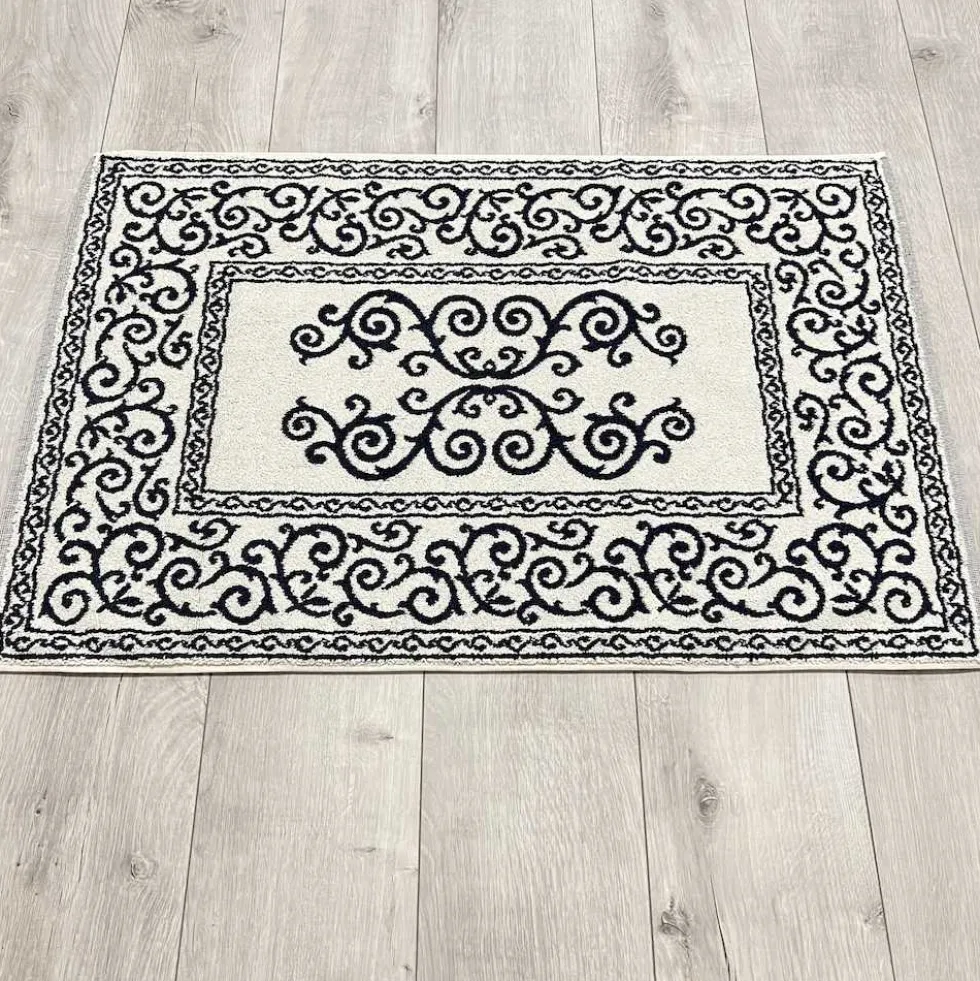 Tappeto barocco doubleface blu 60 x 90