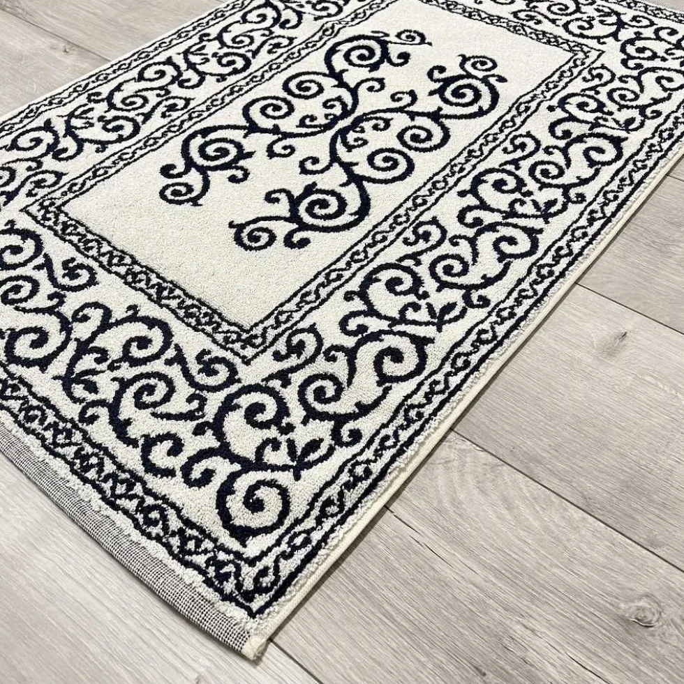 Tappeto barocco doubleface blu 60 x 90