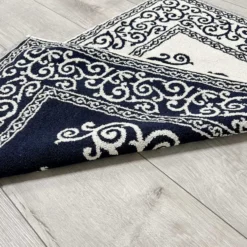 Tappeto barocco doubleface blu 60 x 90