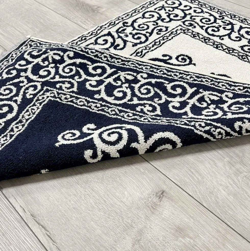 Tappeto barocco doubleface blu 60 x 90