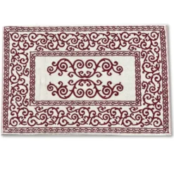 Tappeto barocco doubleface bordeaux 60 x 90