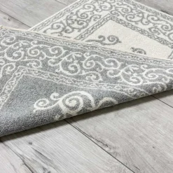 Tappeto barocco doubleface grigio 60 x 90